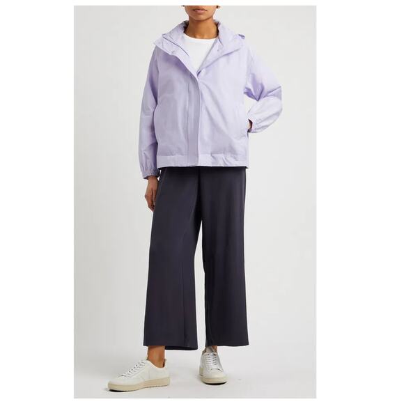 EILEEN FISHER Stand Collar Organic Cotton Blend Jacket Size Large - Picture 3 of 13